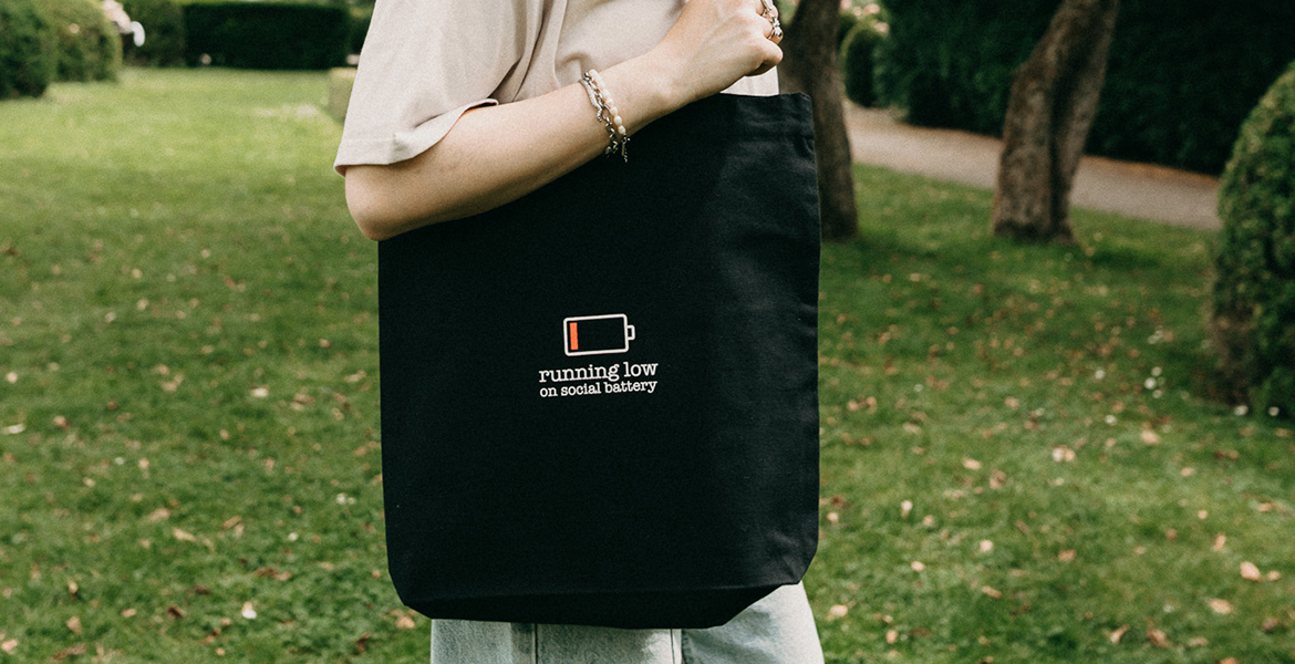  running low, Totebag - Black 